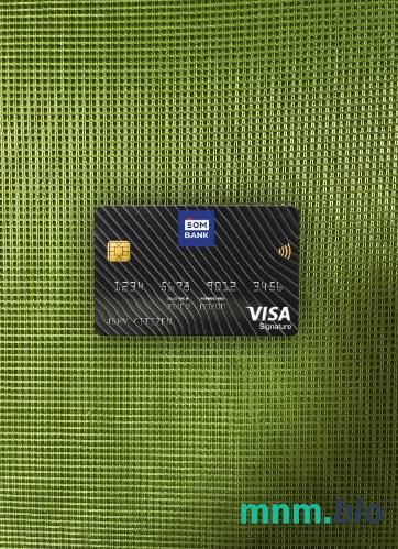 Somalia Sombank visa signature card wygląd fotograficzny skan PSD + zdjęcie